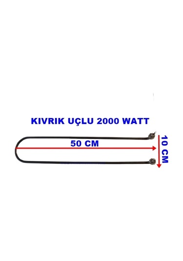 Ender Benmari 50cm Rekorlu Kıvrık Rezistans 2000w 220v 8,5 Cr-ni