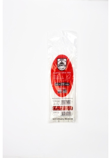 Kablo Bağı Plastik Kelepçe Cırt Kelepçe 4,8x250 Beyaz 100 Adet Paket
