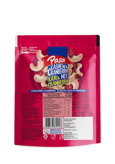 Paşa Kuruyemiş Çiğ Kaju & Cranberry Mix 4 x 150 G