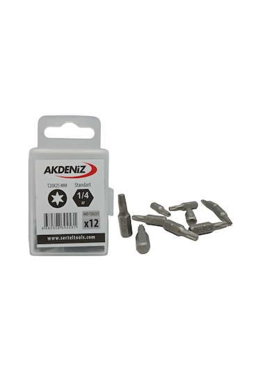 Akdeniz Akd/t20225 1/4 Torx T20x25 Mm 192 Adet Bits Uç