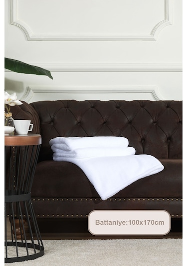 Elart Enjoy Wellsoft Tv Battaniyesi 100x170 Cm Beyaz Beyaz