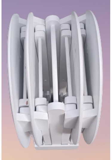 1448bng90136çanta Zigon Oval Sehpa Dörtlü Model Ahşap Mdf Parlak Beyaz Renk Kutu Sevk El Yapım