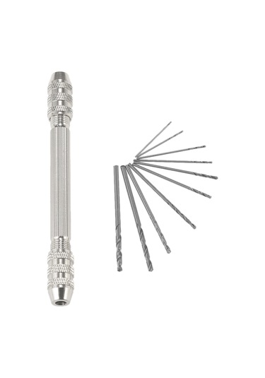 Moveevo Mini El Matkap Seti 10'lu Hss Matkap Ucu - Profesyonel Delme Aracı - Keten, Gümüş, Muz, Ambar Taşları İçin Dayanıklı Ve Hassas