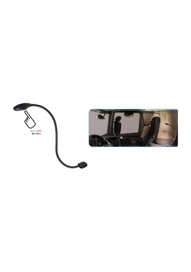 12v-24v Harita Okuma Lambası Ledli Kuğu Boynu On-off Butonlu