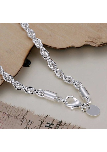 925 Ayar Gümüş Kaplama Örgü Bileklik