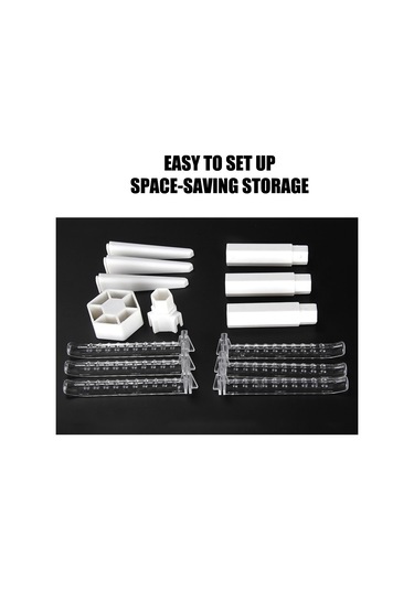 Yuntech01 Ev İçi Makarna Kurutma Rakası, 6 Kaymazsız Kollü, Kompakt Tasarım, Yemek Güvenli Malzeme, Beyaz Diğer