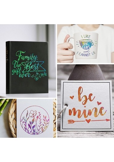 Novahub 30,5 X 100 Cm Illüzyon Lazer Fırçalanmış Parıltılı Altın Vinil Etiket/