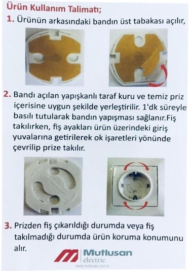 Şahnet Prizmatik Çocuk Koruma Kapağı Beyaz 10 Adet