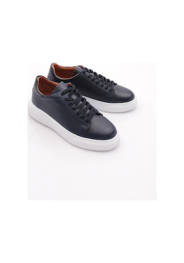 Dgn Leo Erkek Sneakers Ayakkabi Lacivert Antik Beyaz