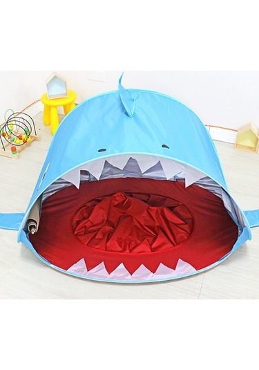 Artfulabode Up Pop Plaj Plaj Mekan Mavi Koruma Köpekbalığı İçin Güneş Dış Çocuklar Çadırı Çadırı Çadırı Bebek Ji Mavi