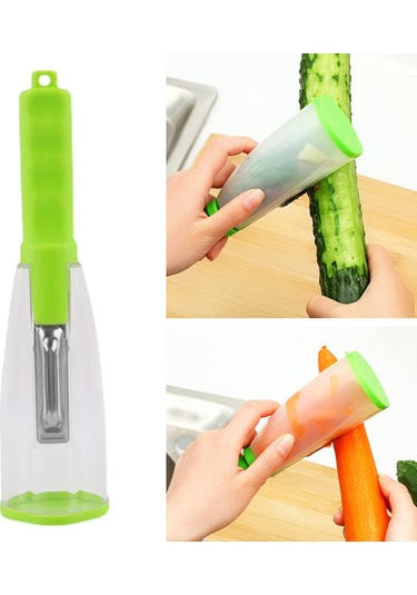Kosona Ev İçi Çelik Meyve Sebze Soyucu, Çok Amaçlı Kabuk Soyma Aleti, Saklama Kutusuyla Konforlu Kullanim Diğer