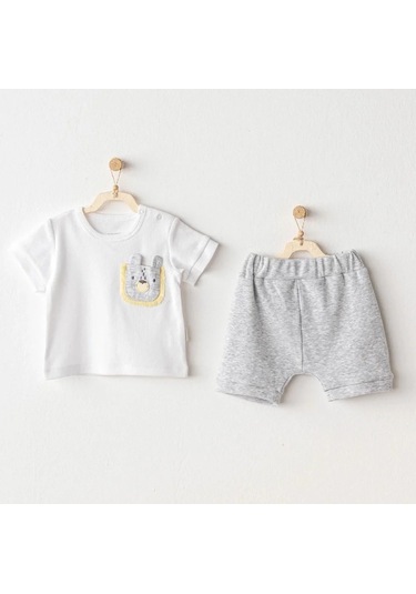 Little King 2'li Bebe Takım Grey Çok Renkli