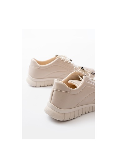 Aska Shoes K-504 Bağcıklı Desenli Günlük Spor Ayakkabı Bej