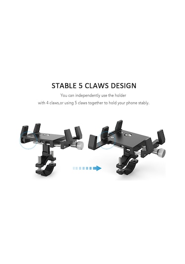 Gajeena Kırmızı Alüminyum Bisiklet Telefon Tutucu 5 Ayağa Sabitlenir 22-36mm Çubuk Uyumlu Kokulu Aromalı Taşıyıcı