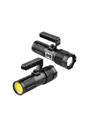 Wondernest Xhp160 Teleskopik Yakınlaştırma Arama Işığı Çift Kafa Taşınabilir Açık Hava Led El Feneri Çok Renkli