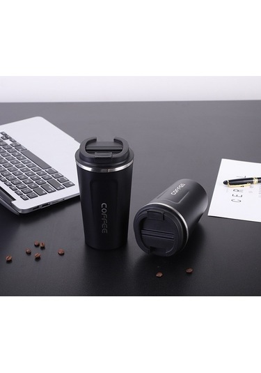 Ebitda Paslanmaz Çelik Bardaklar Soğutma Isıtma Kahve Kupası Araba Açık Ofis Beyaz