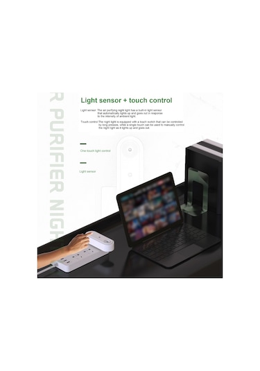 Yaozixia Hava Temizleme Gece Lambası Led Akıllı Sensör İyon Işığı Diğer