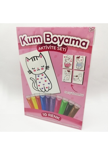 Kalpli Kedi Kum Boyama Aktivite Seti