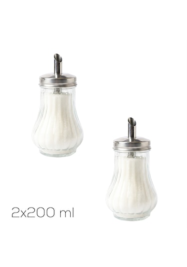 Porsıma Dhz90131 Cam Toz Sekerlık Kutu X 2 Şeffaf