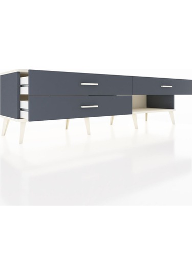 Hyperion Tv Ünitesi 3 Çekmeceli 176x44x51 Antrasit-aytaşı/antrasit Aytası/antrasıt