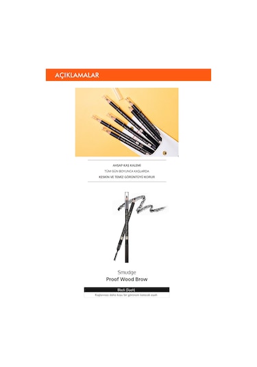 Missha Smudge Proof Wood Brow Bulaşmayan Kalıcı Doğal Kaş Kalemi Black