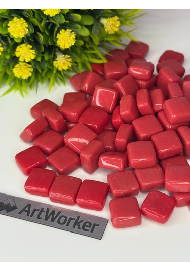 Artworker Flory12 Kiraz Kırmızı Cam Fayans, 0,9 Kg 439503425