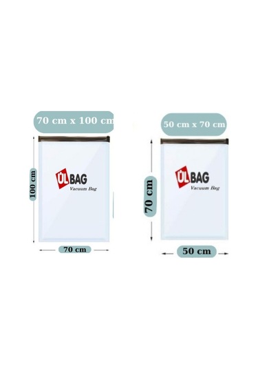 2'li Vakumlu Hurç Seti - 5 1 Ad. Yastıklar Için - 1 Ad. Battaniye Boy , Vakumlu Poşet Şeffaf