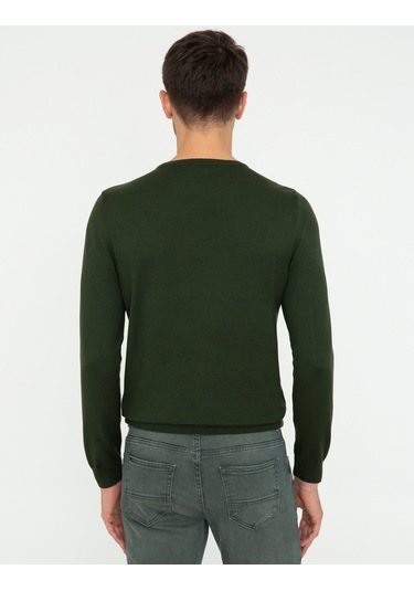 Pierre Cardin Erkek Yeşil Triko Kazak 50248582-vr054 Yeşil