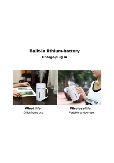 Padalink 420ml Usb Ev Ofis Nemlendirici, Led Işık, Hava Temizleyici Sprey, Pembe, Pil Yok