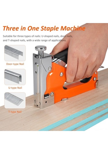 Pazly Çelik Zımba Makinesi Seti - 1200 Çivi + Çivi Sökücü Ve Taşıma Kutusu