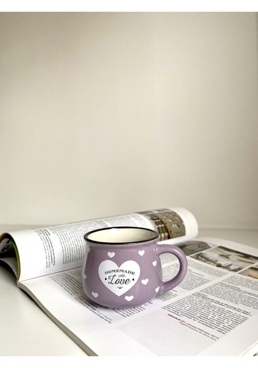 Kupa Fincan Bardak 150 Ml Hediyelik - Mor Mor