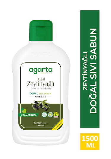 Agarta Doğal Zeytinyağlı Sıvı Sabun 1500 ML