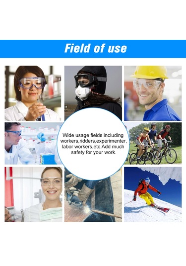 Skycity 3m 10436 Polikarbonat Güneş Gözlüğü - Darbeye Dayanıklı, Kırılmaya Dayanıklı, Uv Koruma, Rüzgar Ve Toz防尘, Transparan Lens Mavi Göz Kolu