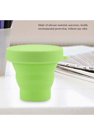 Ximistore9 Yeşil Silikon Katlanabilir Su Bardağı - Taşınabilir, Yeniden Kullanılabilir, Isı Dayanıklı -30 C/+220 C - Seyahat Ve Kamp İçin Yeşil