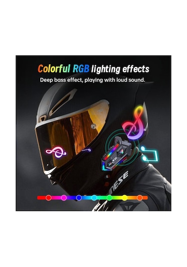 Nivego Y20 5.3 Motosiklet Kask Kulaklık Bluetooth Intercom Rgb Işıklı