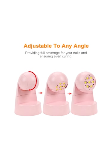 Taşınabilir El Işık Terapi Lambası Usb Dönebilen Melek Ayarlanabilir Mini Tırnak Sanat Lambası