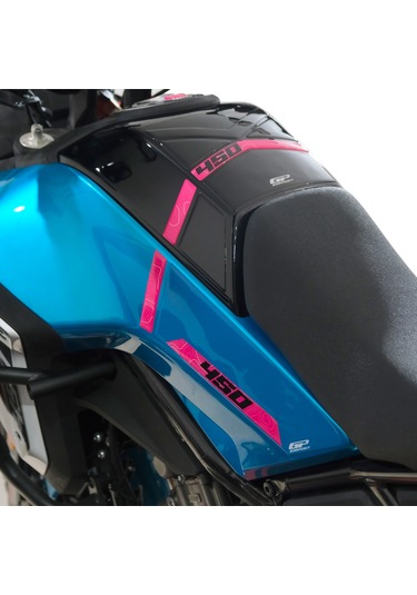 GP Kompozit CF Moto 450 MT 2024 Uyumlu Tank Pad Mavi