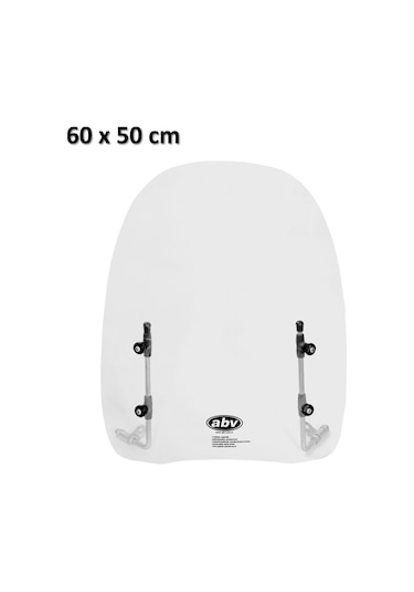 ABV Üniversal Şeffaf Siperlik 60 x 50 CM + Bağlantı Ekipmanı (Motosiklet Camı)
