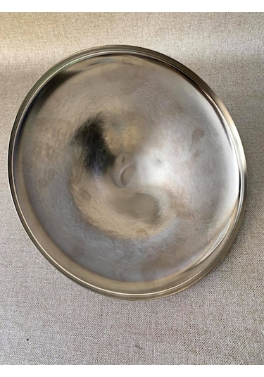 Gümüş Kaplama Desenlı Tencere Kapağı 24Cm