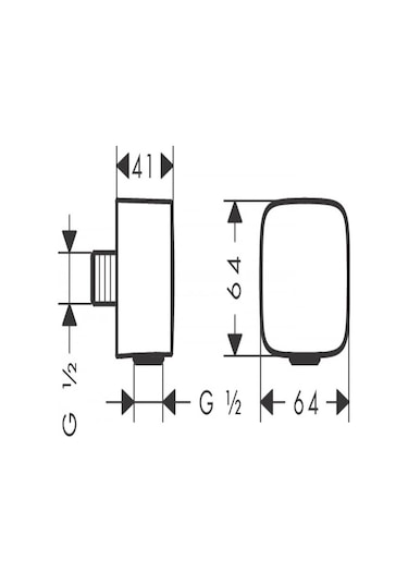Hansgrohe Fıxfıt Fıxfıt Gonye Cıkıs Cek Valf Ile Mat Sıyah Krom 26457340