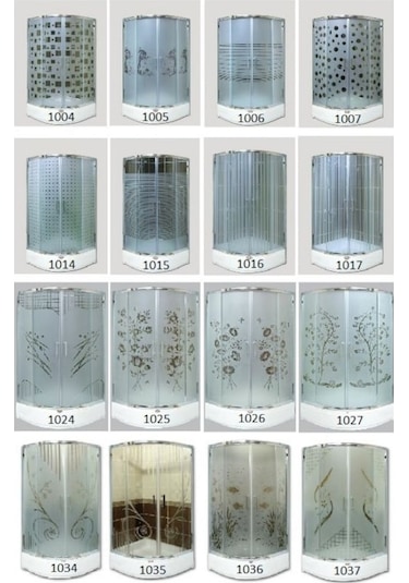 40 Desen Patentli Katlanır Cam Duşakabin İki Duvar Arası Duşakabi Gri