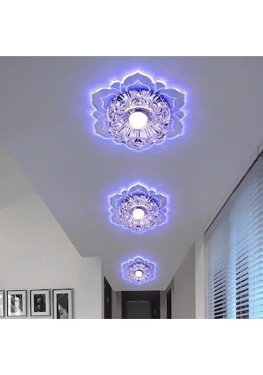 Mavi Oturma Odası Lamba Yatak Odası Mutfak Koridor Işık Armatür İçin 5w Modern Led Kristal Tavan Işık Açık Diğer