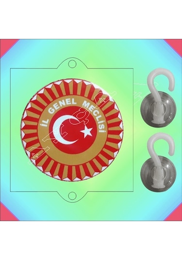 Il Genel Meclisi Vantuzlu Araç Stikiri Çok Renkli