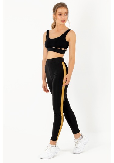 Doremi Active Sportive Kalın Çizgili Tayt-878 001