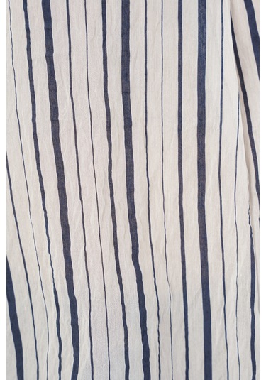 Bigdart Kadın Çizgili Oversize Bluz 967 - F.Lacivert