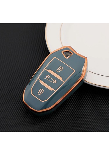 Peugeot 208 308 508 2008 3008 5008 Tpu Uyumlu Anahtar Kılıfı Mavigold