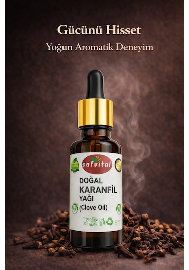 Safvital Karanfil Yağı 20 Ml Yoğun Aromatik Bakım Yağı Masaj Cilt Saç Ve Ferahlatıcı Deneyim İçin