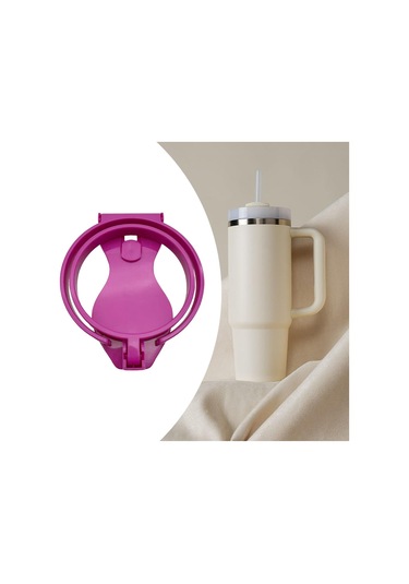 Suntek Bardak Tutucu İçki Ataşmanı Delik Çanta Plaj Tote Pembe