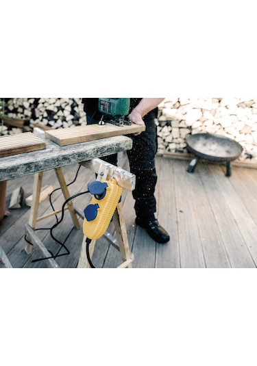 Brennenstuhl Power-block Serisi Dış Mekana Uygun 4 Soketli Ip54 Lisanslı 5 Metre Kaçak Akım Roleli Uzatma Priz