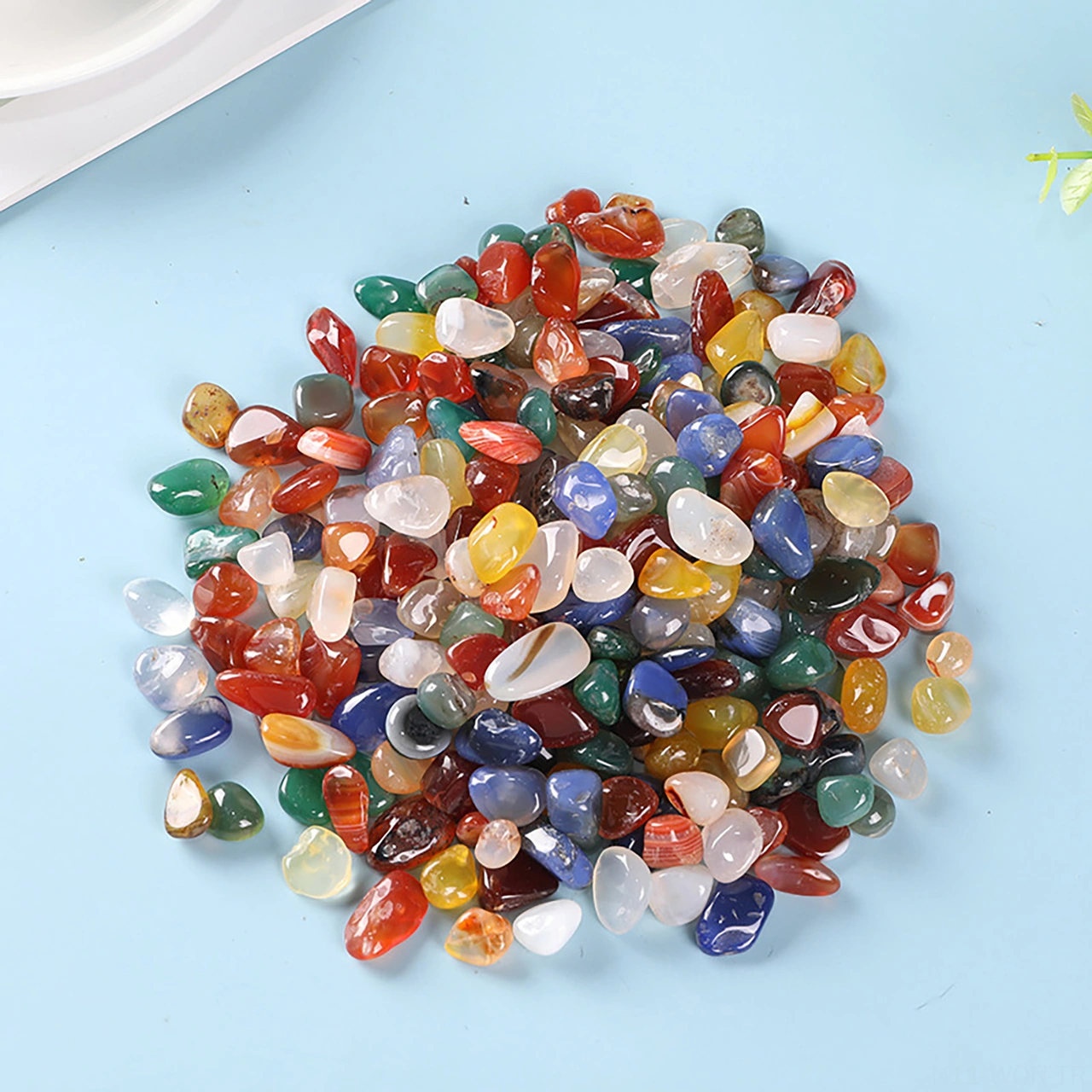 Neevoyu Doğal Renkli Ayaraklanmış Agate Taşları, 9-13mm, 500g, Dıy Akvaryum Dekorasyonu, Doğal Safsata İçerir